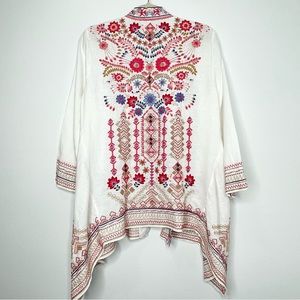 Johnny Was Frédérique Cardigan Fully Embroidered Size M RARE!